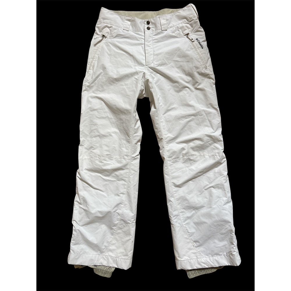Columbia Titanium Omni-Tech White Insulated Ski Pants Womens Medium Regular
